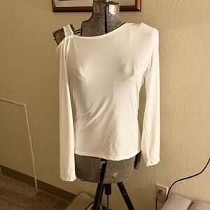 Chic White Long Sleeve Blouse